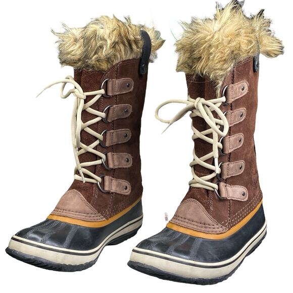 Sorel Women’s Joan Of Arctic Brown Winter Boots Size US 7 - Picture 6 of 11